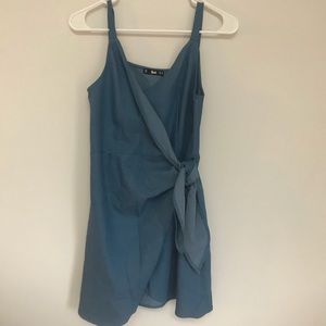 Wrap-Around Denim Dress